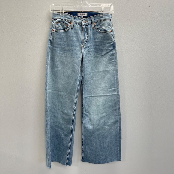 Re/Done Mid-Rise Wide-Leg Cropped Jeans - Size 23 and 24 - NWT